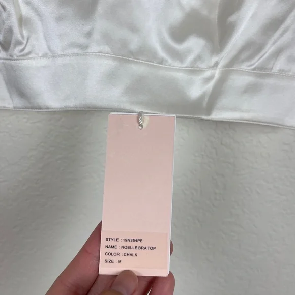 NWT Morgan Lane Noelle Bra Top in Chalk - Picture 7 of 8
